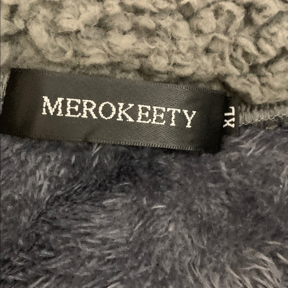 Merokeety Gray Sherpa Jacket - Picture 2 of 11
